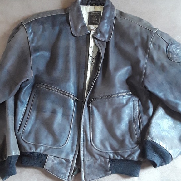 Vintage Hein Gericke brown leather bomber jacket